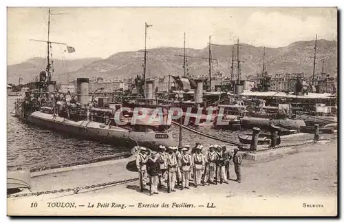 Toulon Cartes postales Le petit rang Exercice des fusillers marins