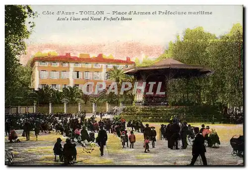 Toulon Cartes postales Place d'armes et prefecture maritime