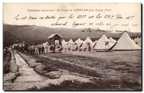 Le camp de Chibron pres Vignes Cartes postales