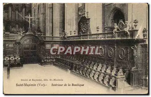 Cartes postales Saint Maximin Interieur de la basilique