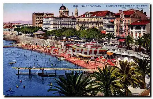 Cartes postales Saint Raphael Boulevard Felix Martin et les Bains