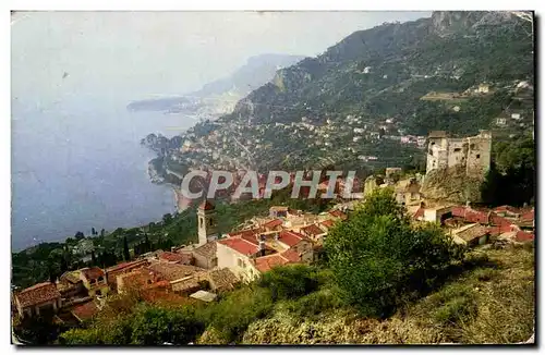 Ansichtskarte AK Vue generale de Roquebrune Village et son vieux chateau feodal du 10 eme