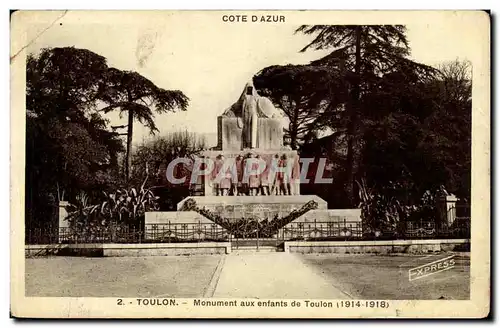 Toulon Cartes postales Monument aux enfants de Toulon (1914 1918)