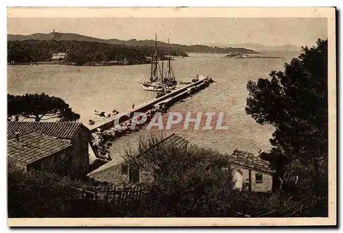 Les iles d'Hyeres Cartes postales Porquerolles la rade (yacht)