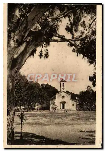 Les iles d&#39Hyeres Ansichtskarte AK Porquerolles Place de l&#39eglise