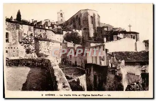 Hyeres - La Vieille Ville et l'Eglise Saint Paul - Cartes postales