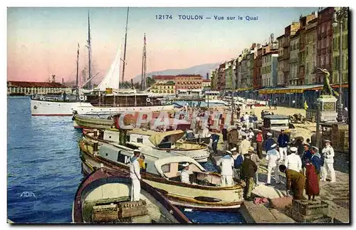 Toulon Cartes postales Vue sur le quai