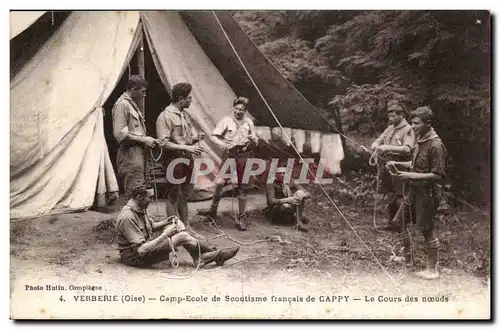 Verberie - Camp Ecole de Scoutisme francais de Cappy Le Cours des noeuds Ansichtskarte AK Scouts Scout TOP