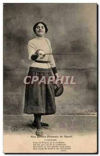 Sport - Escrime - Fencing - Nos Petites Femmes de Sport - Sword Fighting Cartes postales