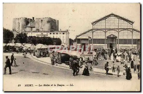 Niort - Les Halles et le Donjon - Cartes postales