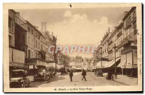 Niort - La Rue Victor Hugo Ansichtskarte AK