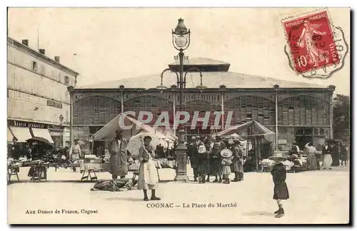 Cognac - La Place du Marche Cartes postales TOP