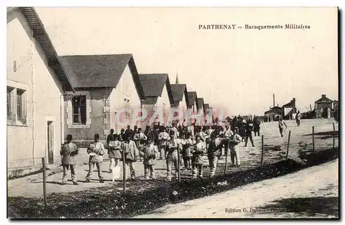 Parthenay - Baraquements Militaires Cartes postales