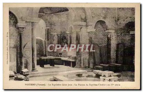 Poitiers - La Baptistere Saint Jean La Piscine du Bapteme Chretien IV siecle - Ansichtskarte AK