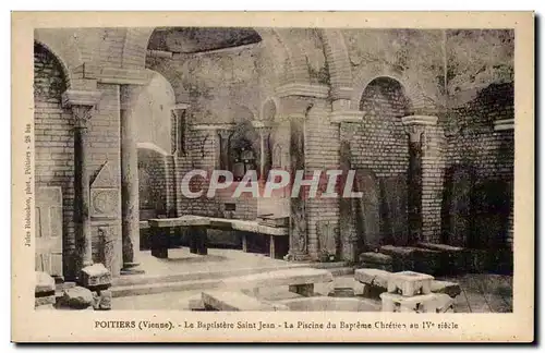 Poitiers - La Baptistere Saint Jean La Piscine du Bapteme Chretien IV siecle - Cartes postales
