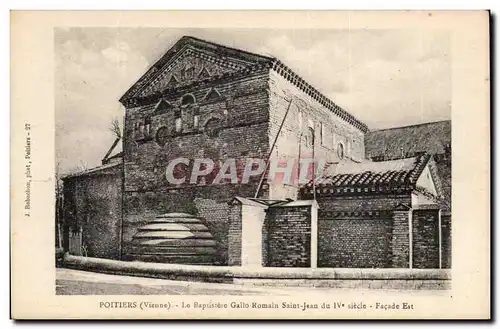 Poitiers - La Baptistere Gallo Romain -Saint Jean du IV siecle Cartes postales