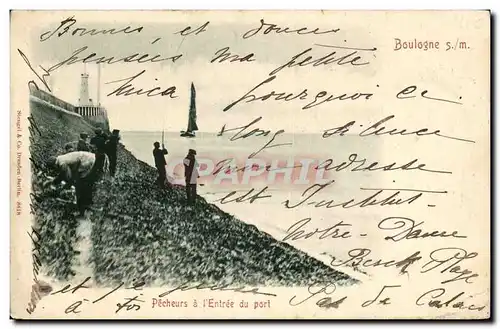 Boulogne sur Mer - Pecheurs a l'entree du Port - Cartes postales