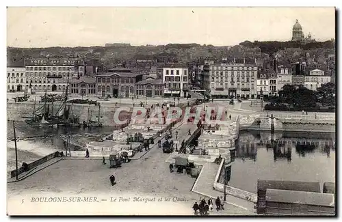 Boulogne sur Mer - Le Pont Marguet et les Quais Cartes postales