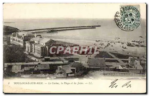 Boulogne sur Mer - Le Casino - La Plage - Les Jetees Cartes postales