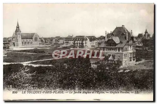 Le Touquet Paris Plage - Le Jardin Anglais et Eglise Cartes postales