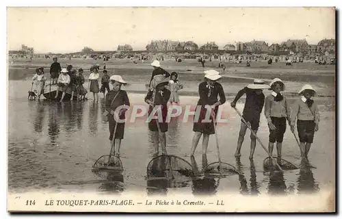 Le Touquet Paris Plage - La Peche a la Crevette - Shrimp - Ansichtskarte AK