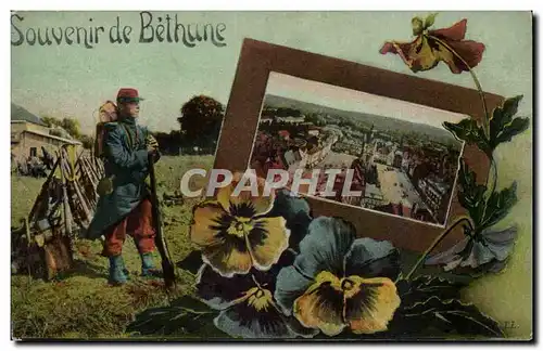 Bethune - Souvenir - Soldat - militaria - pensee - Cartes postales (militaria)