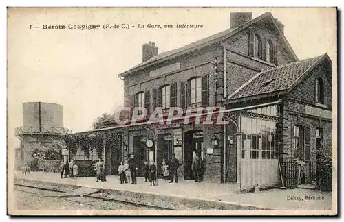 Hersin Compigny - La Gare - Vue interieure - Cartes postales TOP