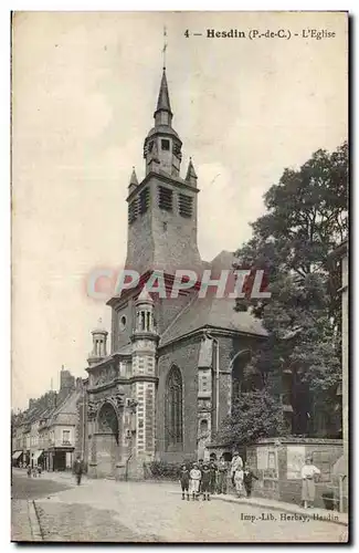 Hesdin - L'Eglise - Cartes postales