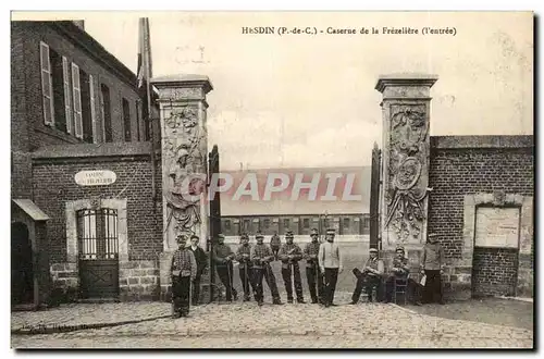 Hesdin - Caserne de la Frezelier - l&#39entree - Cartes postales