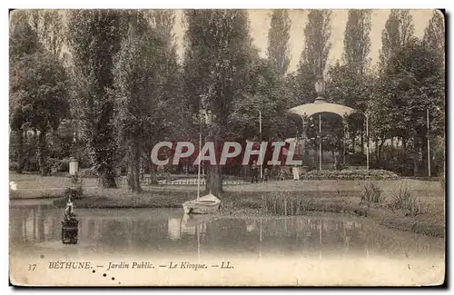 Bethune - Jardin Public - Le Kiosque - bateau - Ansichtskarte AK