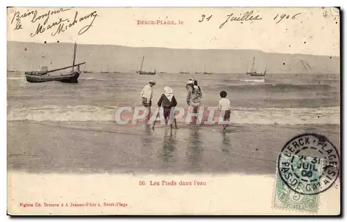 Berck Plage - Les Pieds dans l&#39eau - bateau - boat - Cartes postales