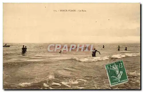 Berck Plage - Le Bain - Ansichtskarte AK