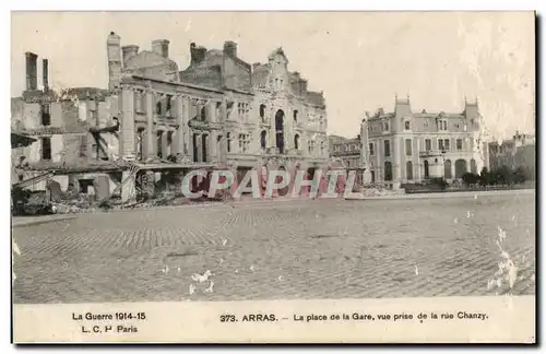 Arras - La Place de la Gare - vue prise de la rue Chanzy - Ansichtskarte AK