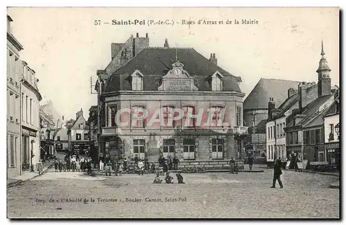 Saint Pol - Rues d&#39Arras et de la Mairie (enfants) - Ansichtskarte AK