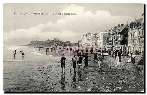 Wimereux - La Plage a maree haute - Cartes postales