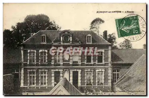 Aubigny en Artois - L&#39Ecole - Ansichtskarte AK