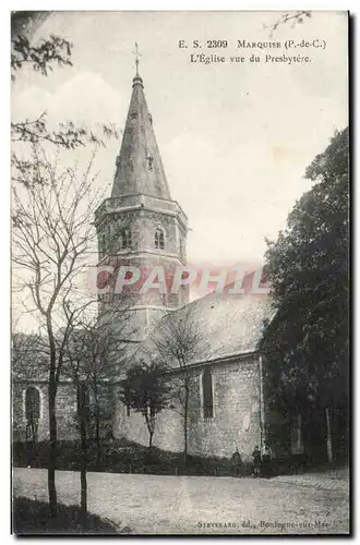 Marquise - L'Eglise vue du Presbytere - Cartes postales