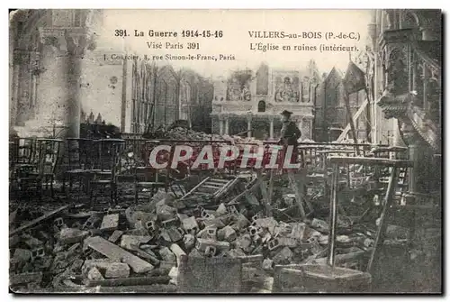 Villers au Bois - L&#39Eglise en Ruines - La Guerre 1914 1915 1916 - Cartes postales