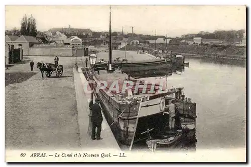 Arras - Le Canal et le Nouveau Quai - Bateau - boat Ansichtskarte AK