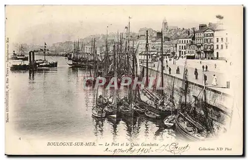 Boulogne sur Mer - Le Port et le Quai Gambetta Cartes postales