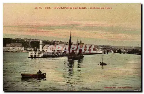 Boulogne sur Mer - Entree du Port - bateau - boat Cartes postales