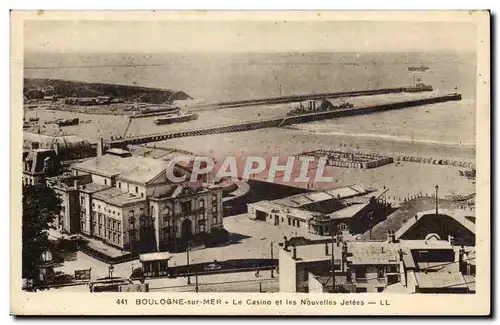 Boulogne sur Mer - Le Casino et les Nouvelles Jetees Cartes postales