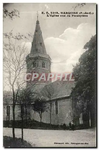 Marquise - L'Eglise vue du Presbytere - Cartes postales