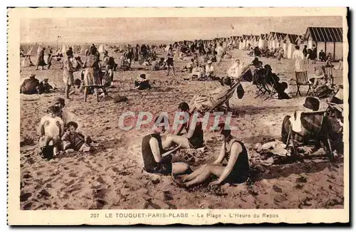 Le Touquet Paris Plage - La plage - L&#39Heure du repos - Cartes postales