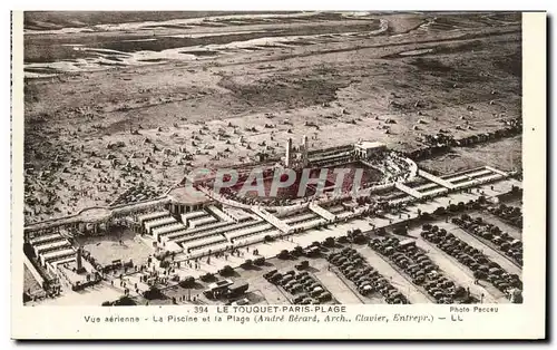 Le Touquet Paris Plage - Vue Aerienne - La Piscine et la Plage - Cartes postales