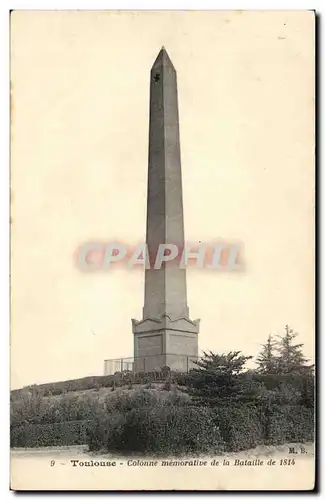 Toulouse - Colonne memorative de la Bataille de 1814- Ansichtskarte AK