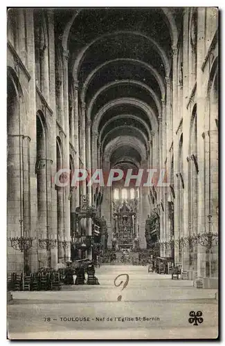 Toulouse - Nef de l&#39Eglise Saint Sernin Cartes postales