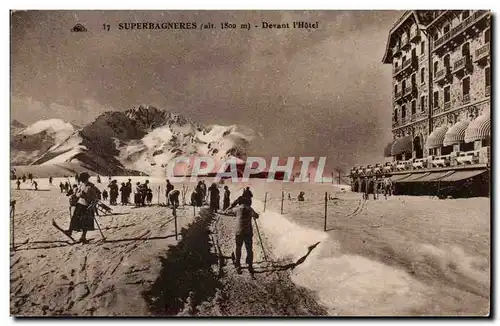 Superbagneres - Devant l&#39Hotel - Le Ski - Sports d&#39Hiver - Ansichtskarte AK