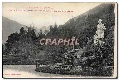 Luchon - Statue Vallee Du Lys et Lac des Quinconces - Ansichtskarte AK