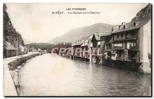 St Beat - Les Maisons sur la Garonne - Ansichtskarte AK